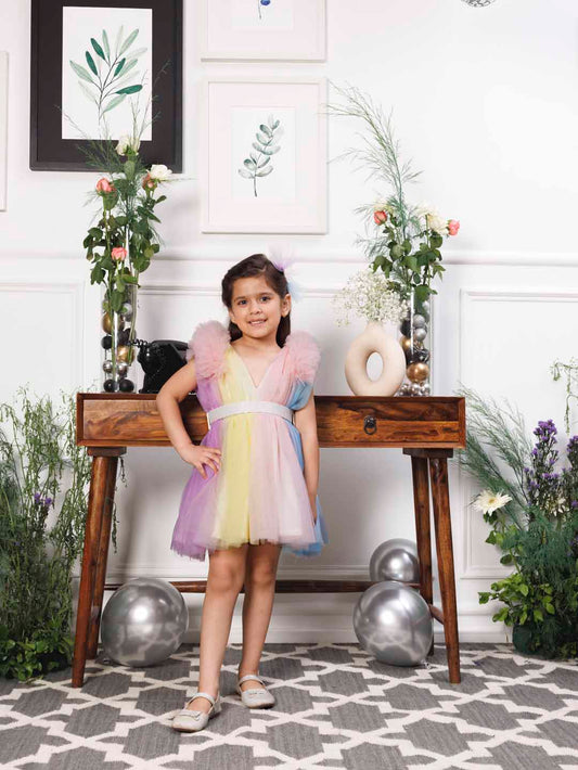 Rainbow 2.0 comfortable multi colored dress