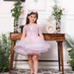 Stephanie pink sequin bodice with fluffy skirt