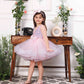 Stephanie pink sequin bodice with fluffy skirt