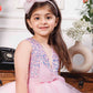 Stephanie pink sequin bodice with fluffy skirt