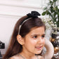 Dolly - A line organza white dress with black bow