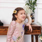 Zarita pink sequin mermaid dress with lavender fish tail skirt and flower detailing