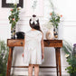 Emma white satin silk dress with bow in front