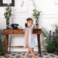Cindrella A line satin silk dress with princess and carraige detailing