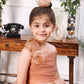Charlene princess trail gown with handmade flowers and gloves
