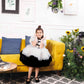 Risa the magical ruffled dress in black and white