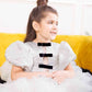 Risa the magical ruffled dress in black and white