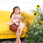 Monica 2.0 ruffled fluffy peach dress