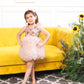 Monica 2.0 ruffled fluffy peach dress