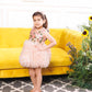Monica 2.0 ruffled fluffy peach dress