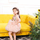 Monica 2.0 ruffled fluffy peach dress