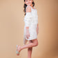 Pearl White Embellished Party Dress