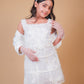 Pearl White Embellished Party Dress