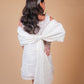 Pearl White Embellished Party Dress