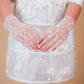 Pearl White Embellished Party Dress