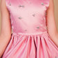 Pink Crystal Embellished Satin Party Dress