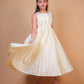 Off-White Pearl Embellished Satin Gown