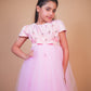 Pink Butterfly Embellished Party Gown