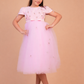 Pink Butterfly Embellished Party Gown