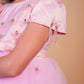Pink Butterfly Embellished Party Gown
