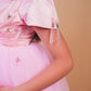 Pink Butterfly Embellished Party Gown