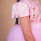 Pink Butterfly Embellished Party Gown