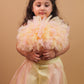 Saija Indo-Western Set Peach Lemon Crop Top with Pants