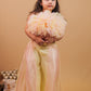 Saija Indo-Western Set Peach Lemon Crop Top with Pants