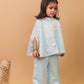 Anne Blue Pearl Embroidered Indo-Western 3-Piece Co-ord Set