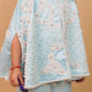 Anne Blue Pearl Embroidered Indo-Western 3-Piece Co-ord Set
