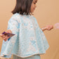 Anne Blue Pearl Embroidered Indo-Western 3-Piece Co-ord Set