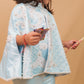 Anne Blue Pearl Embroidered Indo-Western 3-Piece Co-ord Set