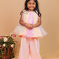 Tia Multi-Colour Tulle Indo-Western Set with Peach Flared Pants